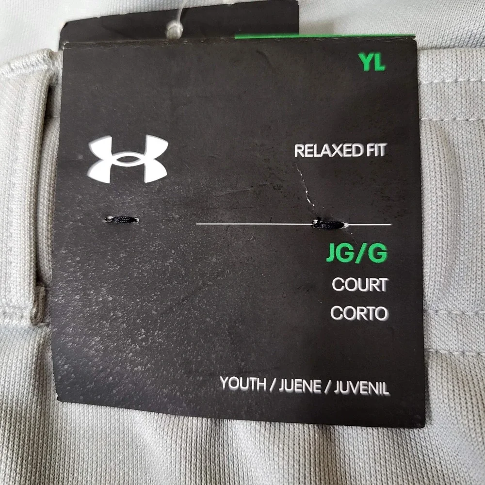 Under Armor‎ Boys Softball Pants Large Gray Logo HeatGear NWT